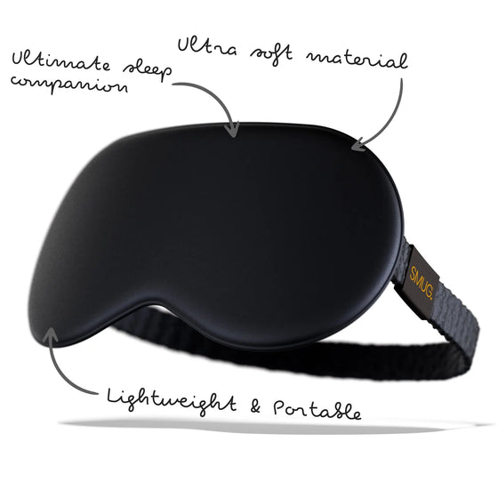 Black Satin Sleep Mask SMUG