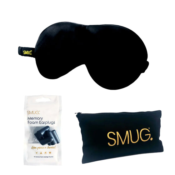 Black Satin Sleep Mask SMUG