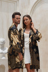 Black Satin Unisex Robe Wear the World