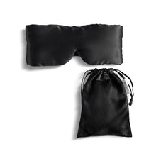  Black Silk Velcro Eye Mask Snooozeworld