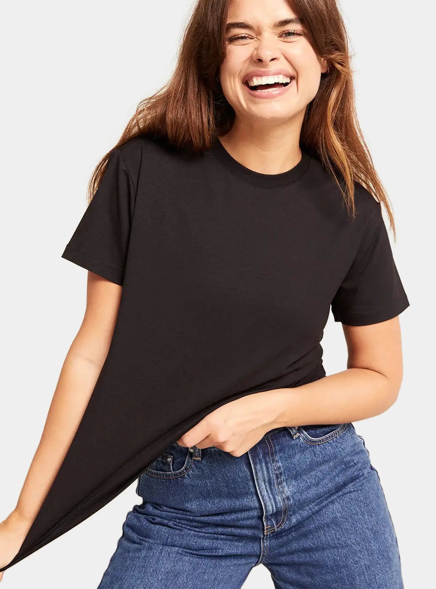 Black Women's Classic Crew Neck T-Shirt Boody