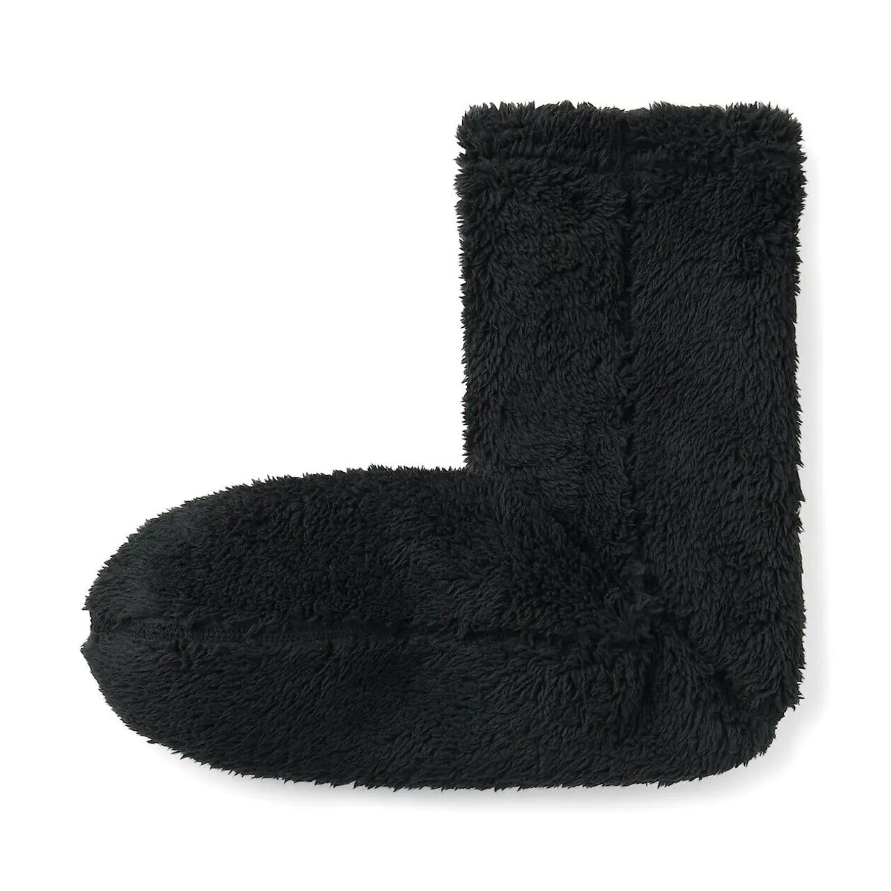 Black Women's Recycled Polyester Fleece Cosy Socks MUJI UK