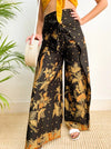 Black and Gold Wrap Around Women's Trousers Wear the World