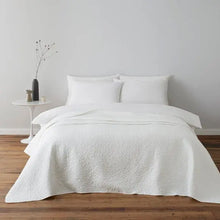  Bloom Floral White Quilted Bedspread Dunelm