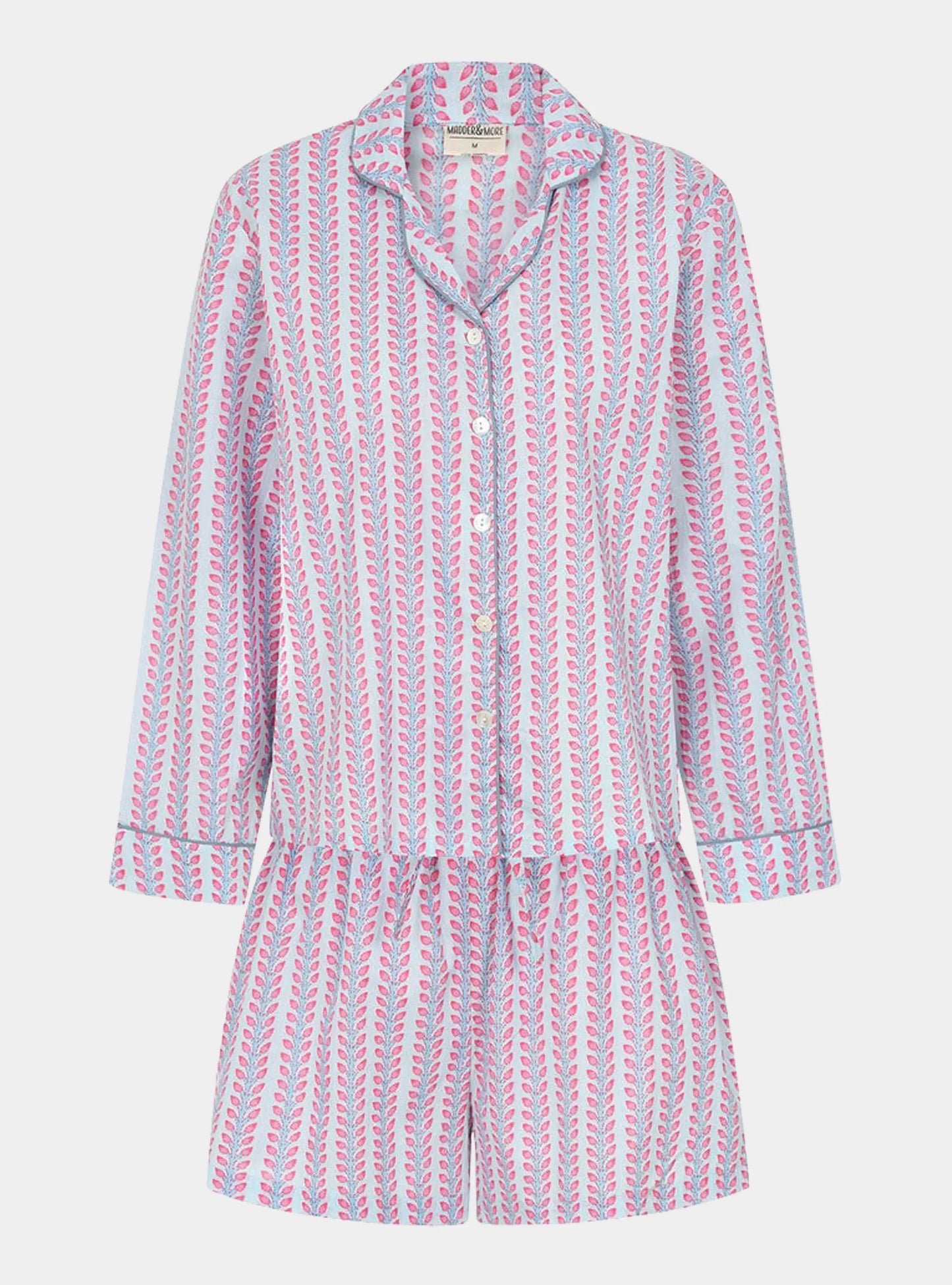 Blossom Stripe Women's Short Pyjama Set Madder & More