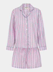  Blossom Stripe Women's Short Pyjama Set Madder & More