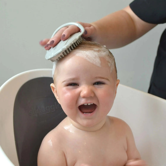 Blue Baby Bath Brush Shnuggle