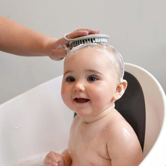 Blue Baby Bath Brush Shnuggle