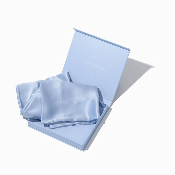 Blue Belle Silk Pillowcase Drowsy Sleep Co