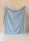 Blue Cotton Linen Duvet Cover TartanBlanketCo