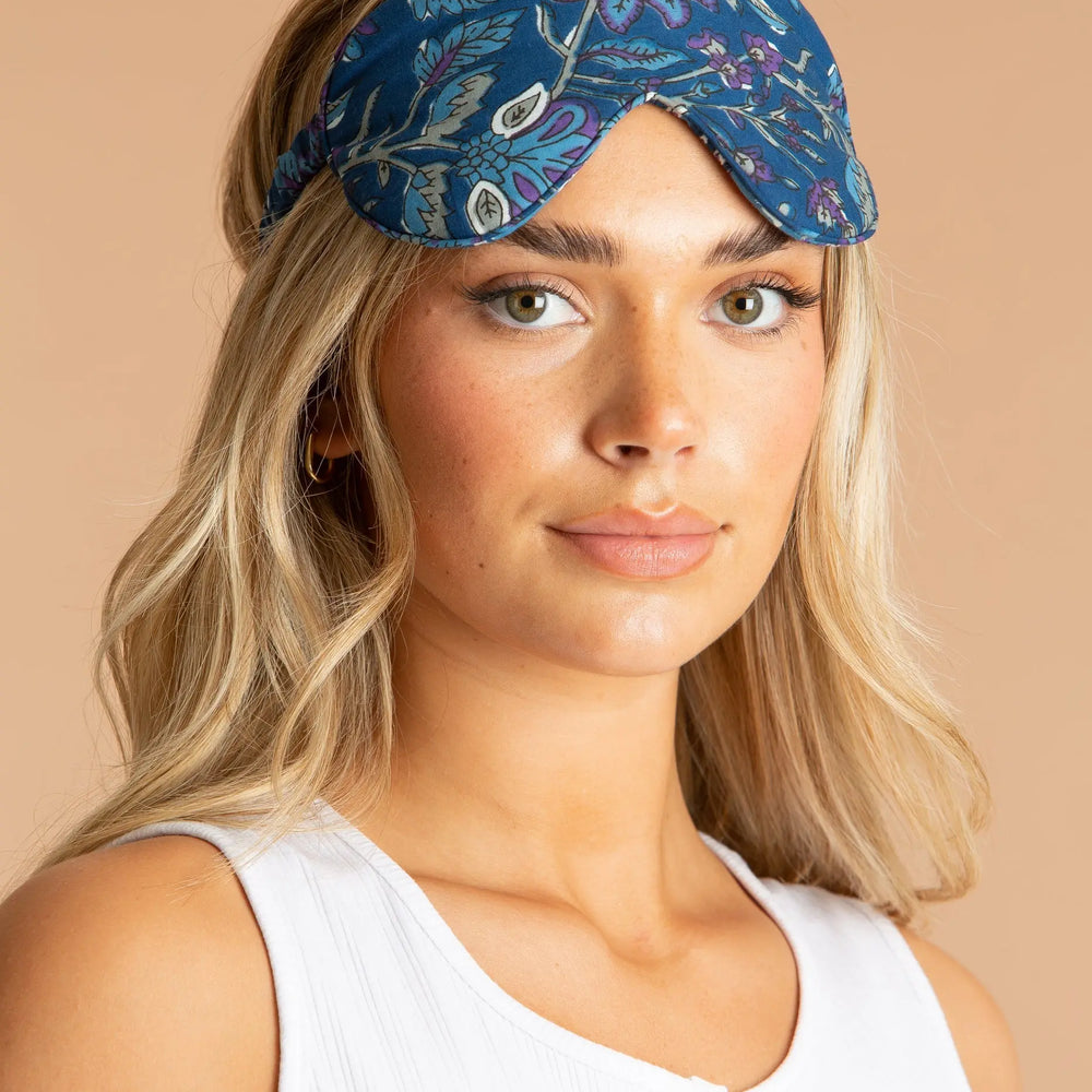 Blue Lagoon Cotton Sleep Mask inara