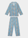 Blue Leopards Kids' Cotton Pyjama Trouser Set Myza