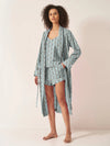 Blue Leopards Organic Cotton Robe Myza