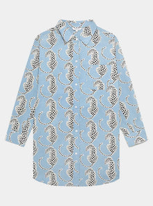  Blue Leopards Women's Organic Cotton Nightshirt Myza