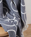 Blue Lines Cotton Throw Blanket Undercover Living