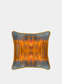  Blue Orange Water Silk Cushion Long Studio Design