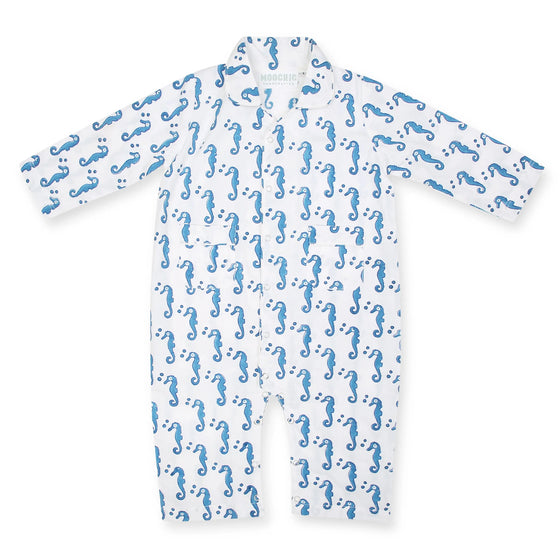 Blue Sea Horse Onesie Moochic