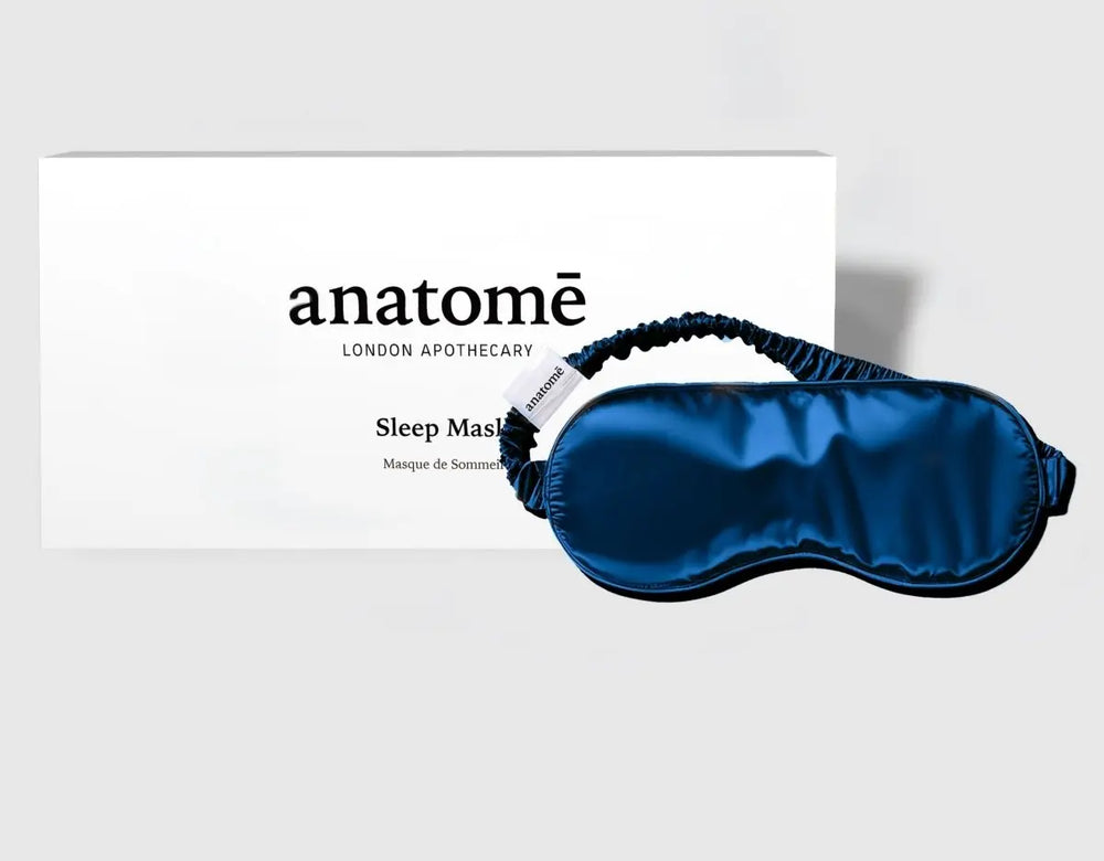 Blue Silk Sleep Mask anatome