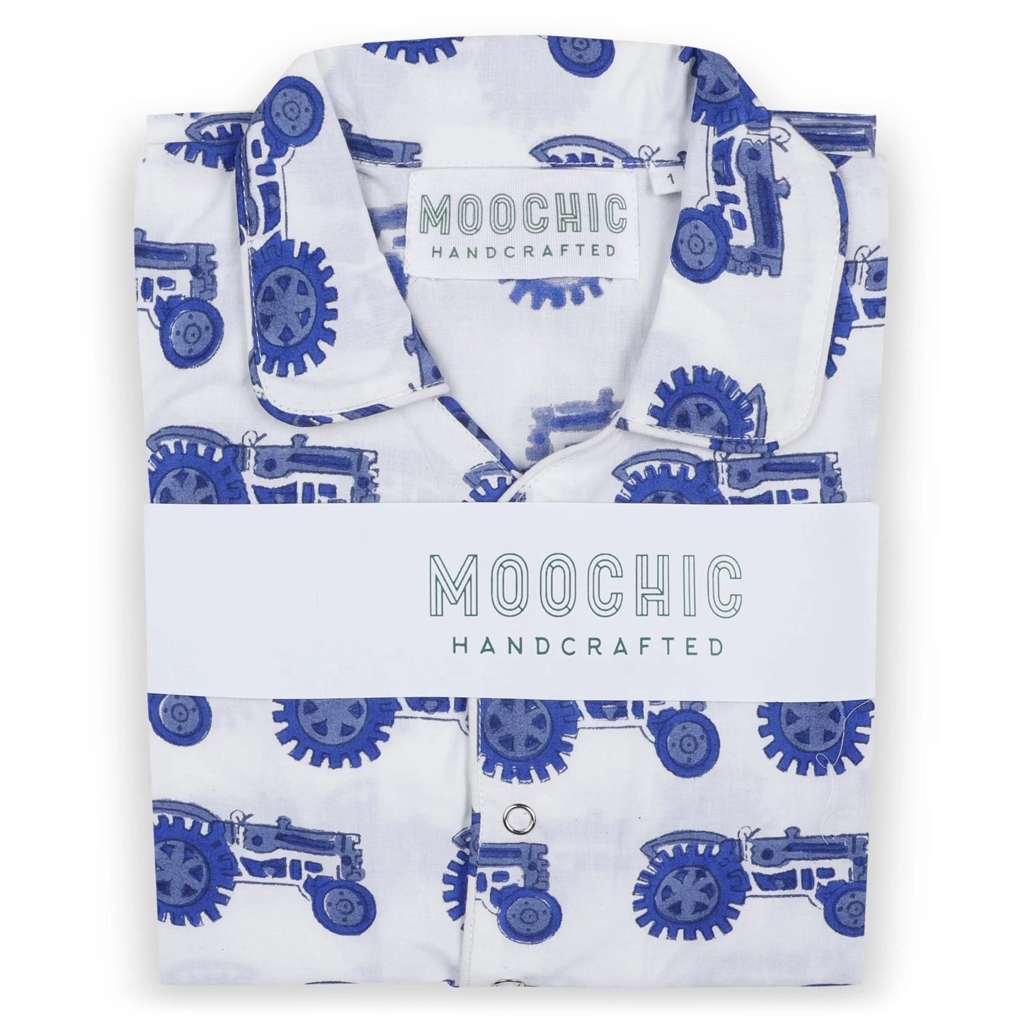 Blue Tractor Onesie Moochic