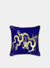 Blue With Dragon Silk Cushion Long Studio Design