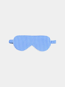  Blue & White Stripe Organic Cotton Sleep Mask Myza