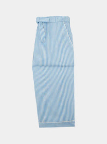  Blue & White Stripe Women's Organic Cotton Pyjama Trouser Myza