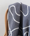 Blue Lines Cotton Throw Blanket