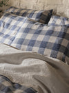 Blueberry Emsworth Check Linen Blend Pillowcase (Pair) Piglet