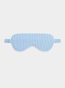  Blue & White Stripe Organic Cotton Sleep Mask