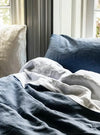 Blueberry Linen Duvet Cover Piglet