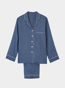  Blueberry Linen Pyjama Trouser Set