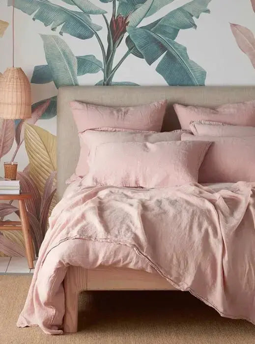 Blush Pink 100% Linen Bed Linen The Secret Linen Store