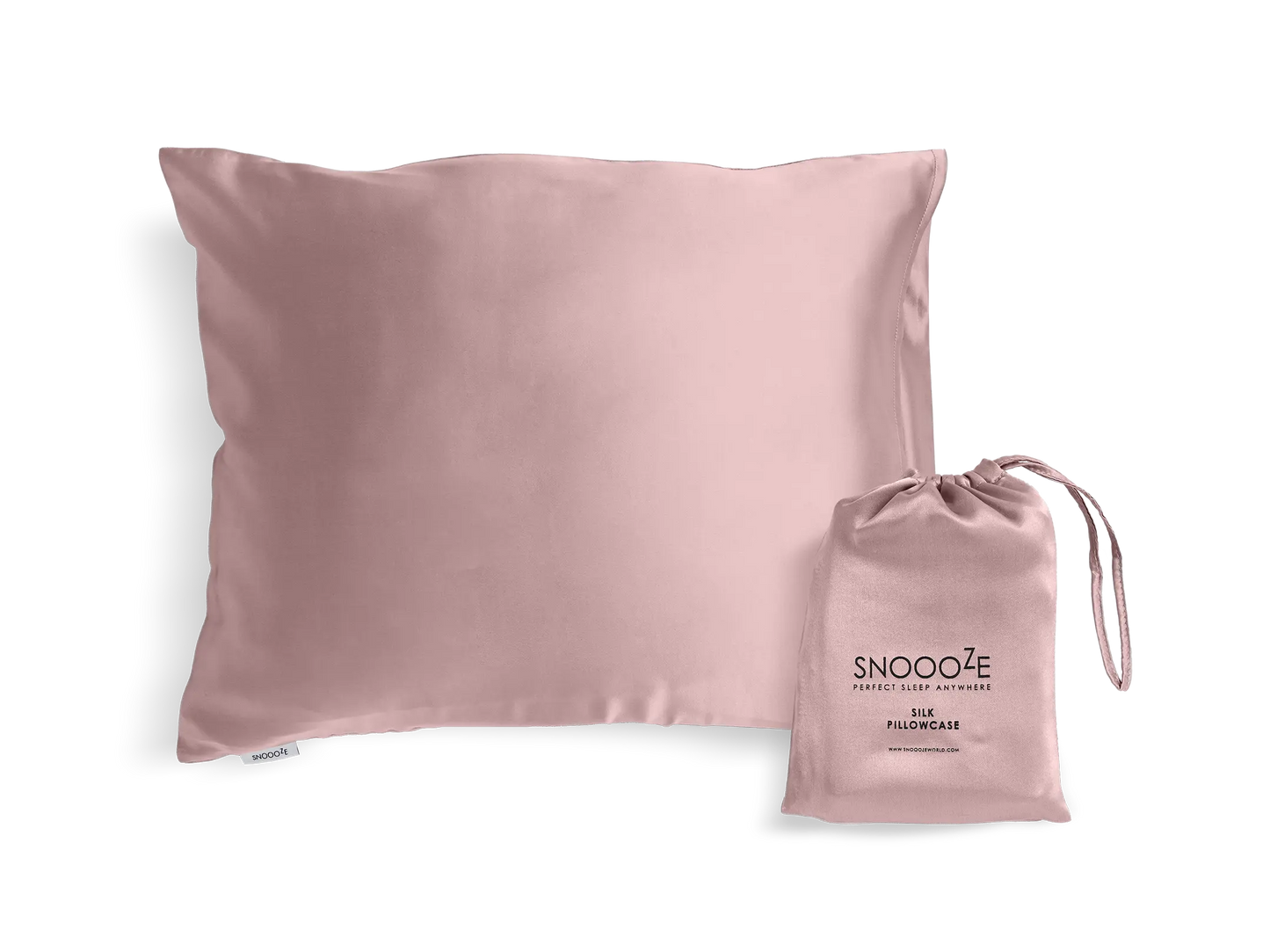 Blush Pink Full Size Silk Pillowcase Snooozeworld