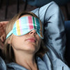 Bold Stripe Print Satin Sleep Mask SMUG