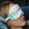 Bold Stripe Print Satin Sleep Mask SMUG