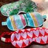 Bold Stripe Print Satin Sleep Mask SMUG