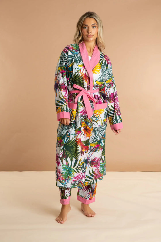 Bora Bora Women's Floral Cotton Robe inara