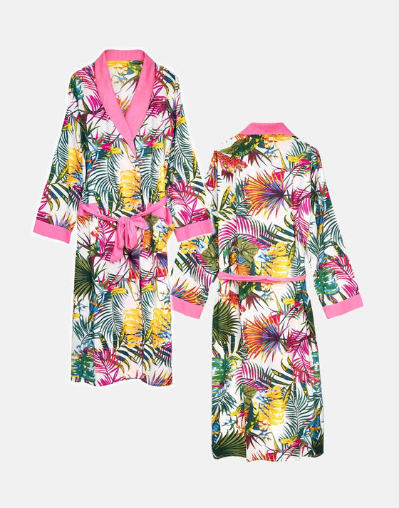 Bora Bora Women's Floral Cotton Robe inara