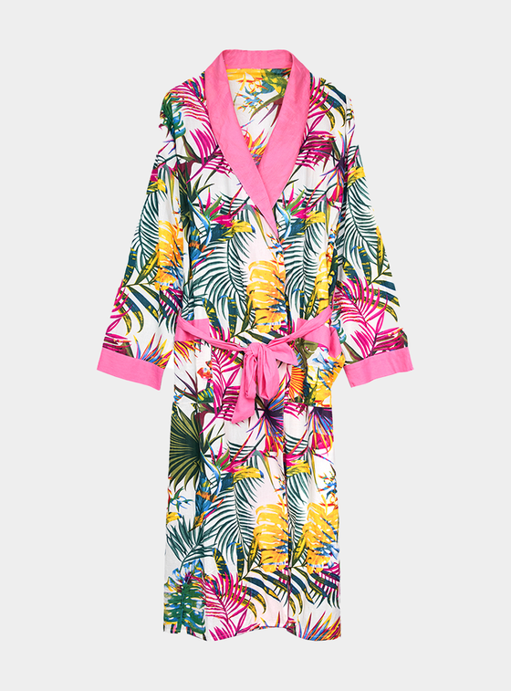 Bora Bora Women's Floral Cotton Robe inara