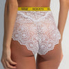 Born in Ukraine High Waist Lace Briefs White NOKAYA