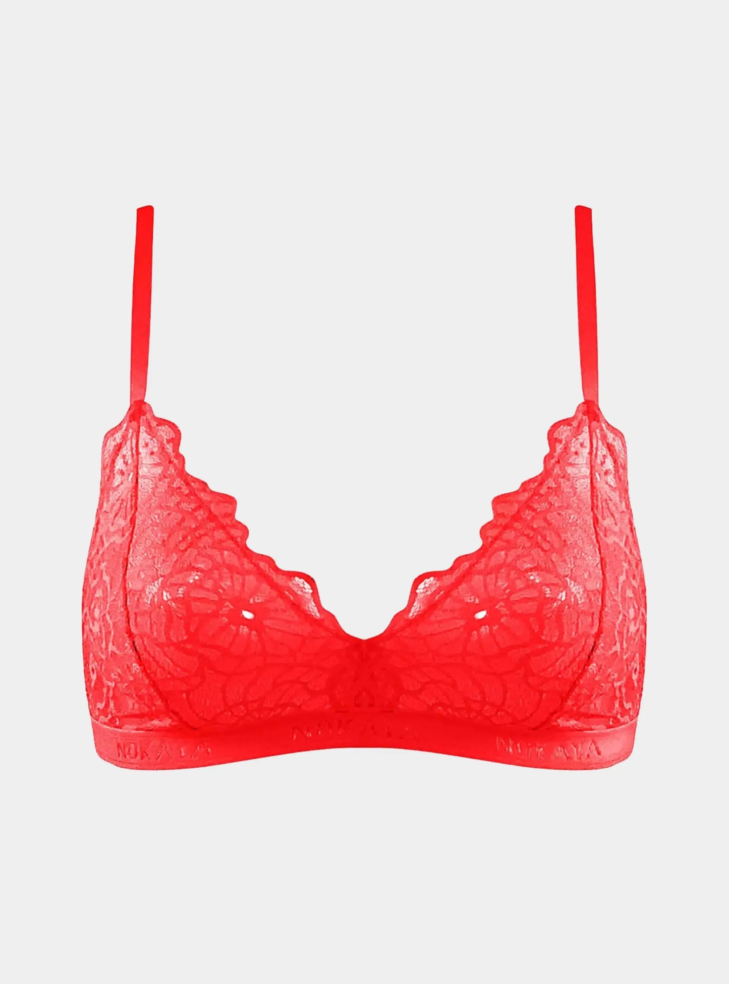 Born in Ukraine Image Lace Bralette Red NOKAYA