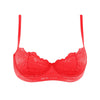 Born in Ukraine Lace Balcony Bra Red NOKAYA