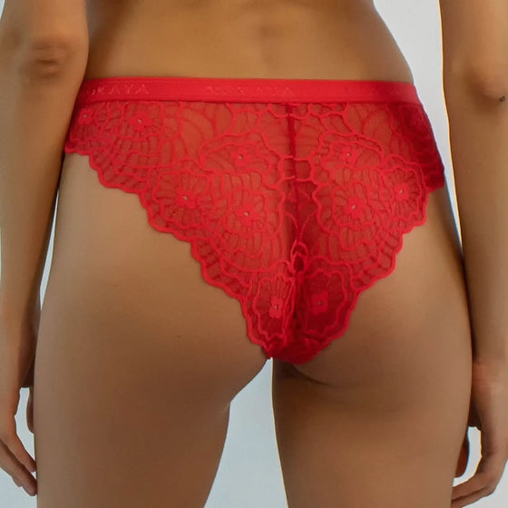 Born in Ukraine Lace Bikini Red NOKAYA