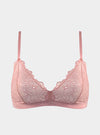 Born in Ukraine Image Lace Bralette Pink NOKAYA