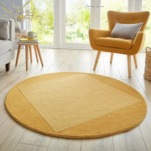  Boston Wool Border Round Rug Dunelm