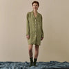 Botanical Green Gingham Linen Nightshirt Piglet