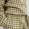 Botanical Green Gingham Linen Pyjama Trouser Set Piglet