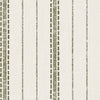 Botanical Green Ticking Stripe Wallpaper Piglet