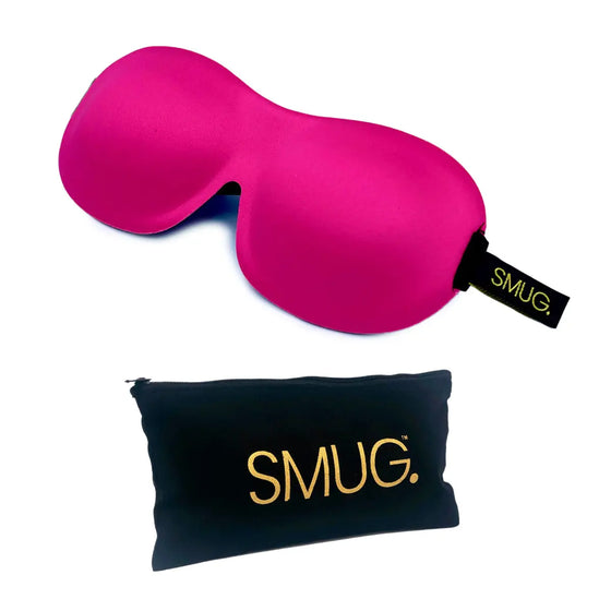 Bright Pink Contoured 3D Blackout Sleep Mask SMUG