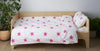 Bright Pink Star Toddler Cot Bed Duvet Set Lulu and Nat